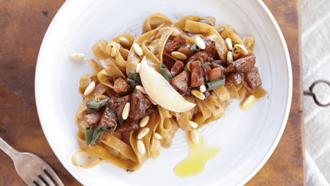 Tagliatelle di Campofilone alla mela rosa dei Monti Sibillini